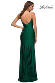 emerald open back jersey dress la femme 30435