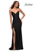 black jersey beaded strap prom dress la femme 30435
