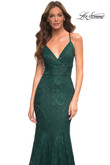 V-Neck Lace La Femme Prom Dress 30442