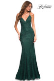 V-Neck Lace La Femme Prom Dress 30442