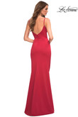 V-Neck Jersey La Femme Prom Dress 30544