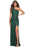 sequin one shoulder prom dress la femme 30562