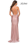 V-Neck Jersey La Femme Prom Dress 30596