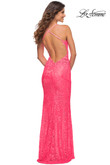 V-Neck Lace La Femme Prom Dress 30684