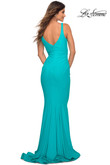 V-Neck Jersey La Femme Prom Dress 30746 V-Neck Jersey La Femme Prom Dress 30746