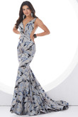 Plunging V-neck Sequin Panoply Prom Dress 14118