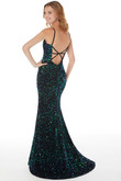 Scoop Neckline Sequin Velvet Studio 17 Prom Dress 12856