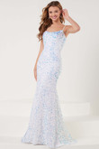 Scoop Neckline Sequin Velvet Studio 17 Prom Dress 12856