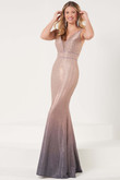 V-neck Fitted Studio 17 Prom Dress 12857