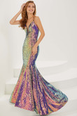 purple liquid sequins tiffany dress 16928