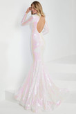 liquid pink sequins open back tiffany dress 16955