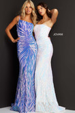 Fitted Single Shoulder Strap Prom Dress by Jovani 05664