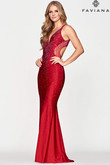 V-neck Faviana Prom Dress S10500