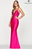 V-neck Long Sheath Faviana Prom Dress S10630