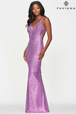 V-neck Sequin Faviana Prom Dress S10636