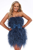 All Feathered Ashley Lauren Short Prom Dress 4467