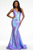 Mermaid Horsehair-Hemmed Prom Dress by Ashley Lauren 11108