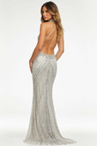 Ashley Lauren Prom Dress in Silver