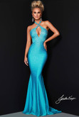 Open Back Fitted Johnathan Kayne Evening Dress 2401