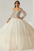 Off The Shoulder Quinceanera Collection Ball Gown Dress 26012