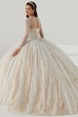 Long Sleeves Quinceanera Collection Ball Gown Dress 26016