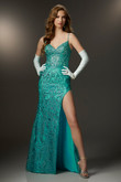 V-neck Morilee Prom Dress With Slit 48034