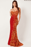 Lace-Up Beaded Rachel Allan Prom Dress 70316