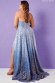 Rachel Allen Prom Gown in Periwinkle Ombre