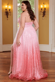 Rachel Allen Prom Dress in Coral Ombre