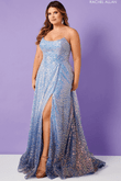 Beaded Tulle Rachel Allan Plus Size Prom Dress 70292W