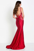 Plunging V-neckline Ellie Wilde Prom Dress EW34003