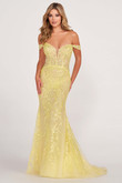 Yellow Ellie Wilde Prom Dress EW34007