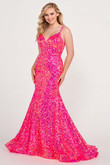 Ellie Wilde Prom Dress in Hot Pink 