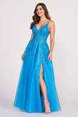 V-neck A-line Ellie Wilde Prom Dress EW34089