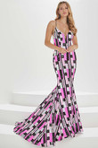 Geometric Sequin Tiffany Designs Prom Dress 16001