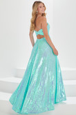 Iridescent V-Neck Tiffany Designs Prom Dress 16002