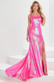 Sequin Hi-Slit Tiffany Designs Prom Dress 16012