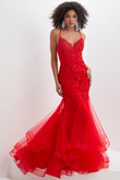 Ruffled Tulle Tiffany Designs Prom Dress 16015
