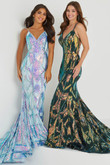 Sequin Lace-Up Tiffany Designs Prom Dress 16019