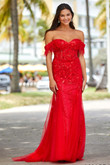 Off The Shoulder Amarra Prom Dress 88621