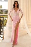 Plunging V-neckline Clarisse Prom Dress With Slit 810518