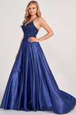 Satin A-Line Colette by Mon Cheri Prom Dress CL2033