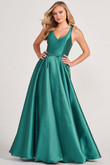 Satin Lace Back Colette by Mon Cheri Prom Dress CL2034