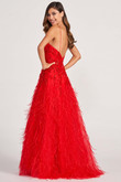 Glittering Feather Colette by Mon Cheri Prom Dress CL2044