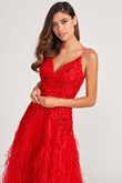 Glittering Feather Colette by Mon Cheri Prom Dress CL2044