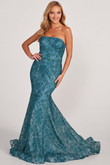 Glittering Mermaid Lace Colette by Mon Cheri Prom Dress CL2048