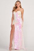 Iridescent Sequin Colette by Mon Cheri Prom Dress CL2054