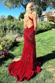 V-Neck Jasz Couture Prom Dress 7404