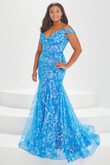 Cold Shoulder Tiffany Designs Plus Size Prom Dress 16039