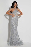 Shimmering Open-Back Jasz Couture Prom Dress 7425